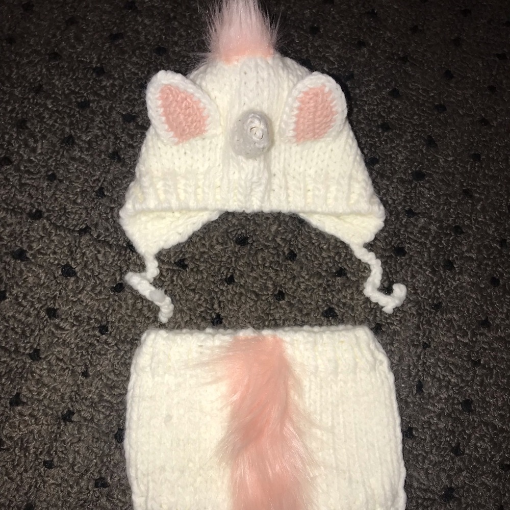 Unicorn Knitted Photo prop Outfit!